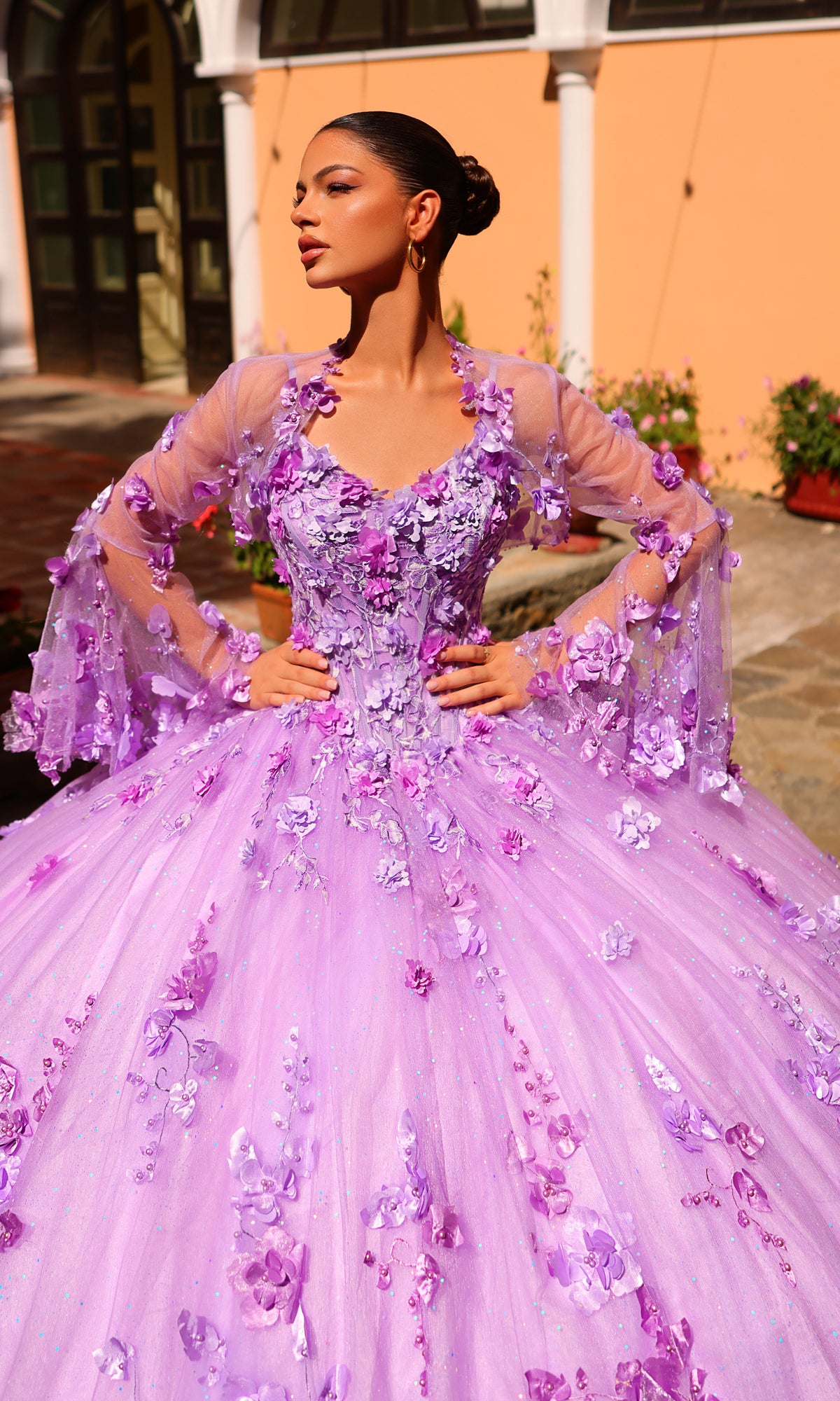 pink and purple dress
